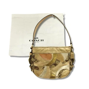 Coach Hobo Style 41886 Brown Signature Patchwork Leather Shoulder Handbag BNB - Picture 1 of 11