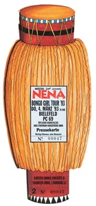 NENA altes Konzertticket BONGO GIRL TOUR 1993 Bielefeld PC69 PRESSEKARTE - Bild 1 von 2