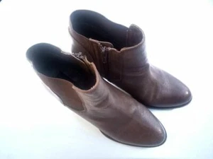 Steven By Steve Madden Womens Roami Ankle Booties Brown Leather Zipper 10 M - Picture 1 of 8