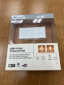 BELKIN 4 PORT 4-PORT POWERED USB 2.0 HUB NEW - Picture 1 of 3