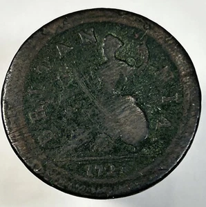 1724 Great Britain Half Penny - Picture 1 of 8