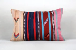 Kilim Pillow Cover, 16x24 inc, Vintage Sofa Pillow, Handmade Decorative Pillow - Picture 1 of 6