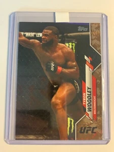 2020 Topps UFC MMA TYRON WOODLEY #41 CAMO Parallel SP #D /25 - Picture 1 of 2