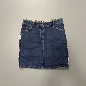 Burberry Mini Denim Skirt Made In Italy Vintage Y2K - Picture 1 of 13