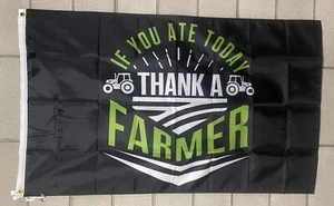 Agriculture Flag FREE SHIP Thank A Farmer Plant Case John Deere Beer Sign 3x5’ - Picture 1 of 1