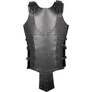 Medieval Knight Armor Viking Cosplay Black Leather Costume - Picture 1 of 3