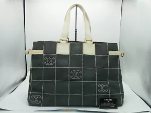 Auth DM51 Chanel chocolate bar tote bag with seal&card from Japan - Picture 1 of 24