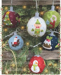 Bareroots Everything Nice Christmas Ornaments Applique Pattern w/ Wool Felt Kit - Picture 1 of 7