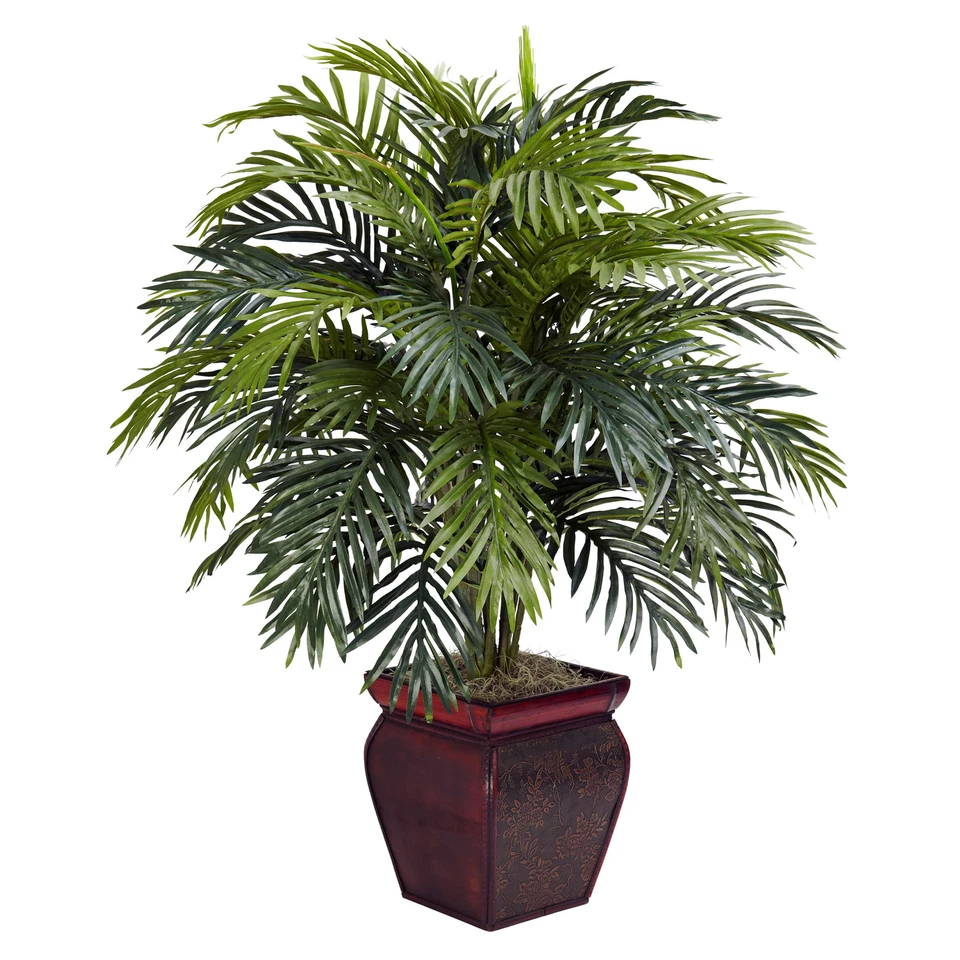 38" Areca Decorative Planter faux Plant Realistic ecor - Image 1 of 1
