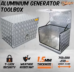 Aluminium Tool Box Generator Trailer Truck Ute Canopy Heavy Duty ToolBox Storage - Picture 1 of 3