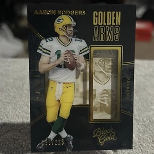 2016 Panini Black Gold AARON RODGERS Golden Arms Serial# 189/225 - Foto 1 di 8