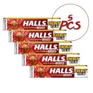 HALLS Energy Cola Geschmack Pastillen Erfrischende Süßigkeiten 32g / 5 Stück - Bild 1 von 1