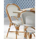 Serena & Lily Riviera Rattan Dining/Side Chair-Hydrangea/White