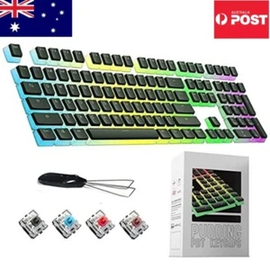 108 Key Translucent Double Shot PBT Keycap Set for DIY RGB Mechanical Keyboards - Picture 1 of 16