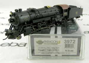N Scale USRA Heavy Mikado w/DCC & Paragon4 Sound - CB&Q #5501 - BLI #3972 - Picture 1 of 4