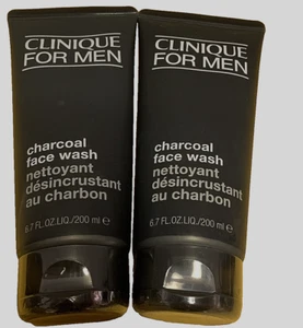 2 Clinique for Men Charcoals Face Wash 6.7 oz / 200 ml Each New Sealed - Picture 1 of 2