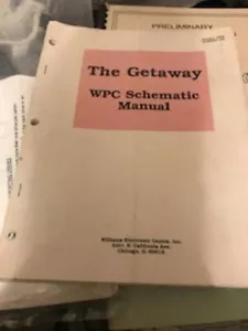 THE GETAWAY Pinbal Machine Manual Operating Instructions/schematic WILLIAMS 1992 - Picture 1 of 3