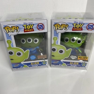 Toy Story Funko Alien Glitter &  Translucent Perfect Box 525 BUNDLE W Protectors - Image 1 of 4