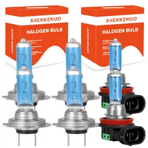 For BMW 328i 2007-2016 6x Bulbs Headlights Hi/Low Beams+Fog Lights 4200K Halogen - Picture 1 of 13