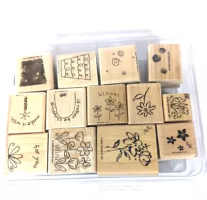 Stampin Up Fun Filled Set 8 Stamps plus 5 other flower stamps - Picture 1 of 4