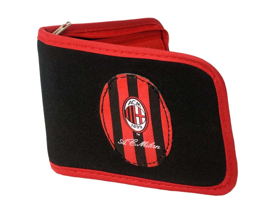 Official AC Milan Bi-Fold Wallet - Licensed Football Club Zipper Enclosure - Image 1 of 4