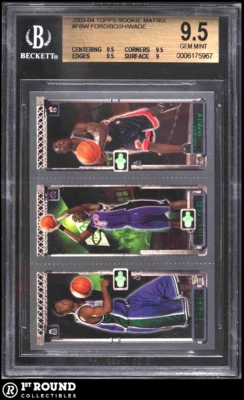 Dwyane Wade RC BGS 9.5: 2003-04 Topps Rookie Matrix Chris Bosh TJ Ford POP 11 Foto 1 de 3
