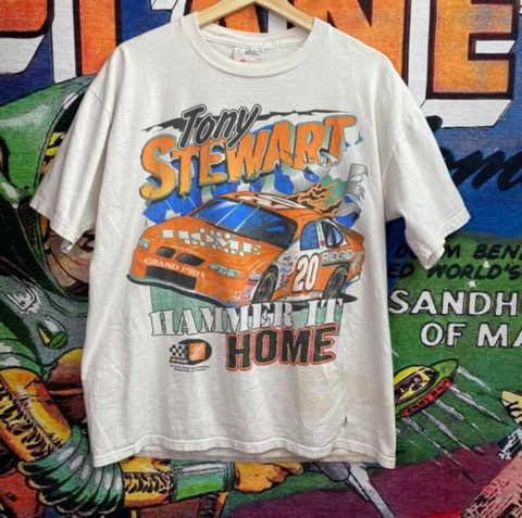 Tony Stewart Shirt, Vintage Nascar Tony Stewart Racing Car T-shirt S-2345 Cover