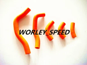 ORANGE SILICONE RADIATOR HOSE FOR 2005 05 AFTERMARKET CRF450R CRF450 R - Picture 1 of 9
