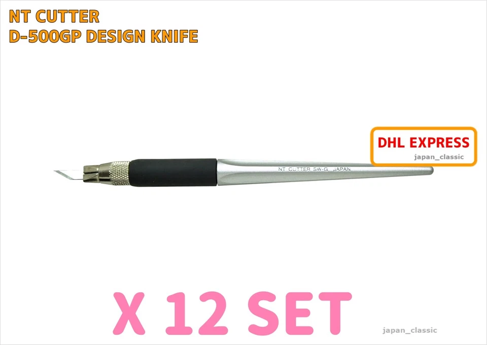 NT Aluminum Die Cast Holder Cushioned Grip Art Knife Cutter D-500gp 10736 Japan