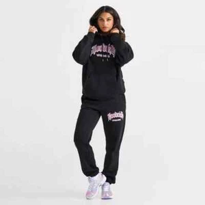 Hoodrich Sketch Money Oversized Womens Fleece Hoodie Black Large NWT - Picture 1 of 5