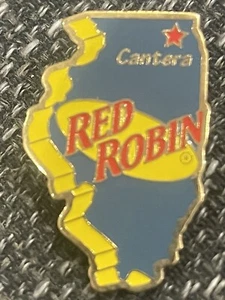 Red Robin Restaurant CANTERA ILLINOIS State Map Outline Pin Rare VHTF - Picture 1 of 2