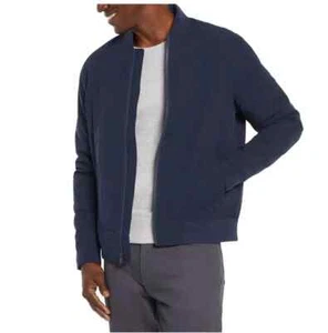BANANA REPUBLIC Blue Lightweight Insulated Water Repellent Bomber Zip Jacket L - Picture 1 of 15