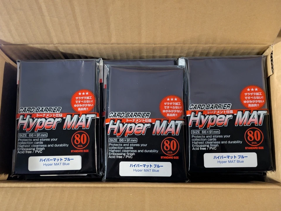 KMC Card Barrier Hyper Mat Blue Sleeves Case 30 packs of 80 2400 Sleeves - Image 1 of 1