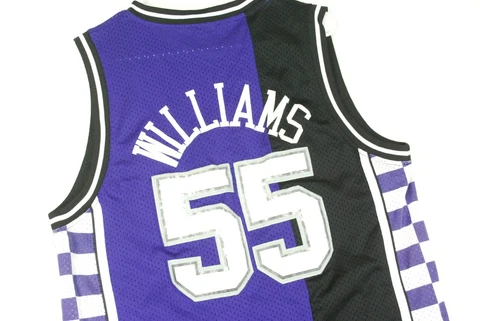 Nike Jason Williams Sacramento Kings NBA Basketball Jersey Mens L Purple Black Cover