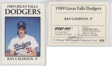 1989 Sport Pro Great Falls Dodgers Ray Calhoun #30