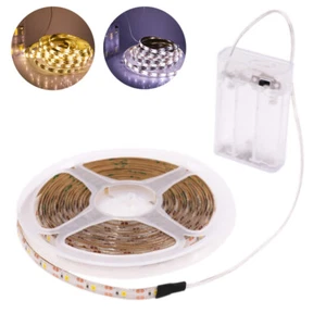 5V Battery Powered LED Strip 2538 Lights Self Adhesive Flexible Cabinet Tape - Picture 1 of 13