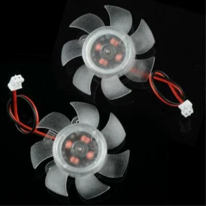 PC Computer Graphics Card Heatsink Cooler Cooling Transparent 45mm 2Pin Fan 12V - Picture 1 of 4