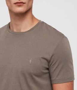Camiseta All Saints Para Hombre Diseñador Tonic S/S CREW CORE GRIS Algodón S M L XL  - Imagen 1 de 3