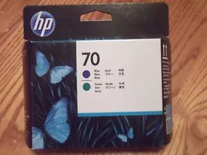 HP 70 Blue / Green Printhead C9408A - Exp MAR 2026 New - Picture 1 of 3