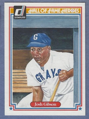 Josh Gibson 1983 Donruss Baseball Hall of Fame Heroes #4 Grays HOF - Image 1 of 2