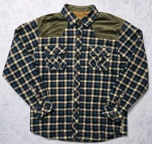 Jeep Spirit 1941 2XL ? Herren Sherpa gefütterte blau karierte Cord Schulter Jacke - Bild 1 von 6