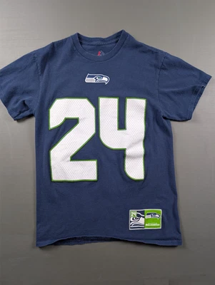 Camiseta De Colección Seattle Seahawks Marshawn Lynch #24 Juvenil Pequeña Majestuosa NFL Foto 1 de 4