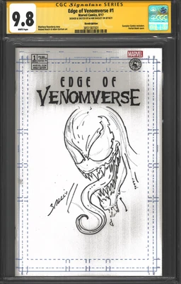 Edge of Venomverse #1 CGC 9.8 SS Sketch Edition Mark Bagley - Image 1 of 2