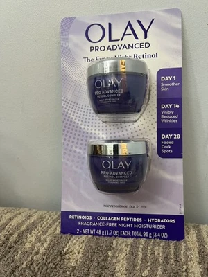 NEW Olay Pro Advanced Retinol Complex Night Moisturizer 1.7 Ounce Each, 2 Pack - Image 1 of 4