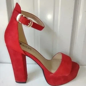 Sexy Damenschuhe Größe 7 Knöchelriemen 5 Zoll hohe Absätze Wildleder Didifu - Bild 1 von 8