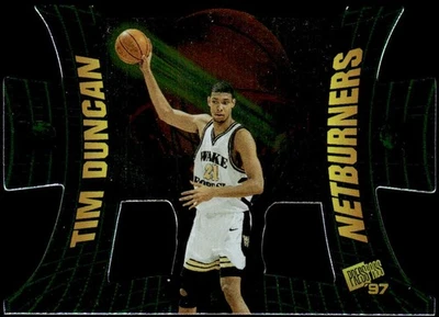 Press Pass 1997 #NB1 Tim Duncan Net Burners novato E1 Foto 1 de 2