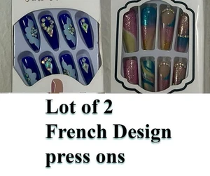 24 Stück French Maniküre Press-On Nägel, 2 Stück! FPOL013 - Bild 1 von 5
