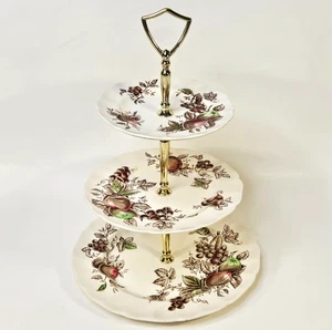 Johnson Brothers Harvest Time Servizio 3 Livelli Piatto Ironstone Antipasto Dessert - Foto 1 di 17
