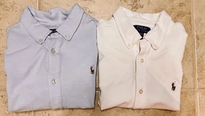 Ralph Lauren Light Cotton Polo Shirt Size Boys Large Lots Of 2 - Picture 1 of 6