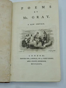 1776 POEMS BY MR GRAY - A New Edition by ANTHONY WALKER Antique Poetry Book vgc - Picture 1 of 23